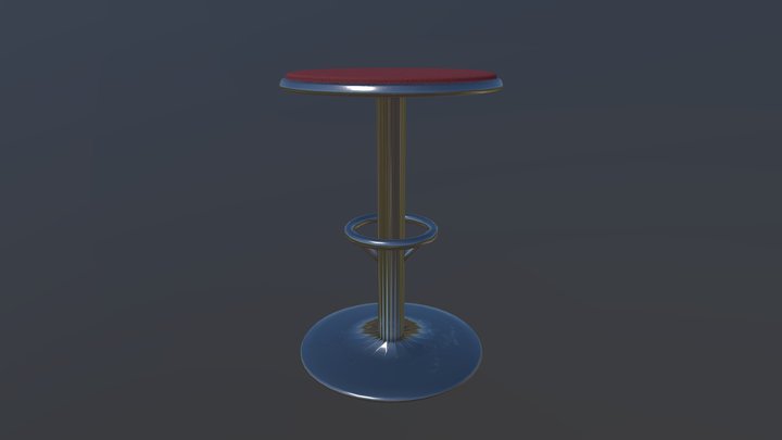 Diner Stool 3D Model