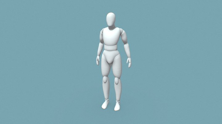 Male Body blockout 3D Model