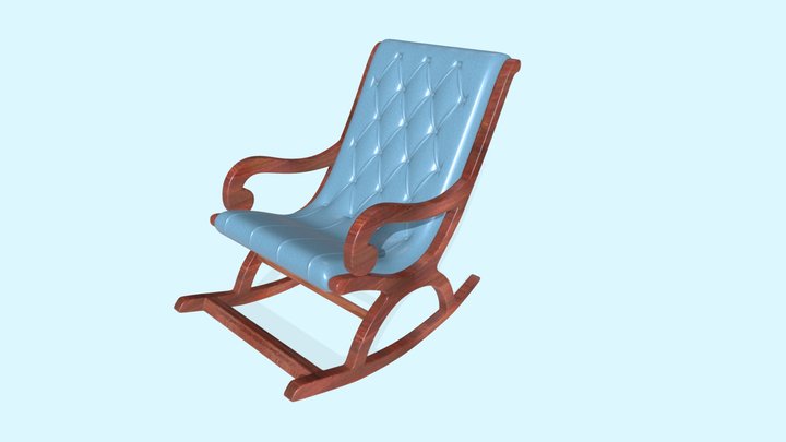 WOODEN CUSHION CHAIR 3D Model