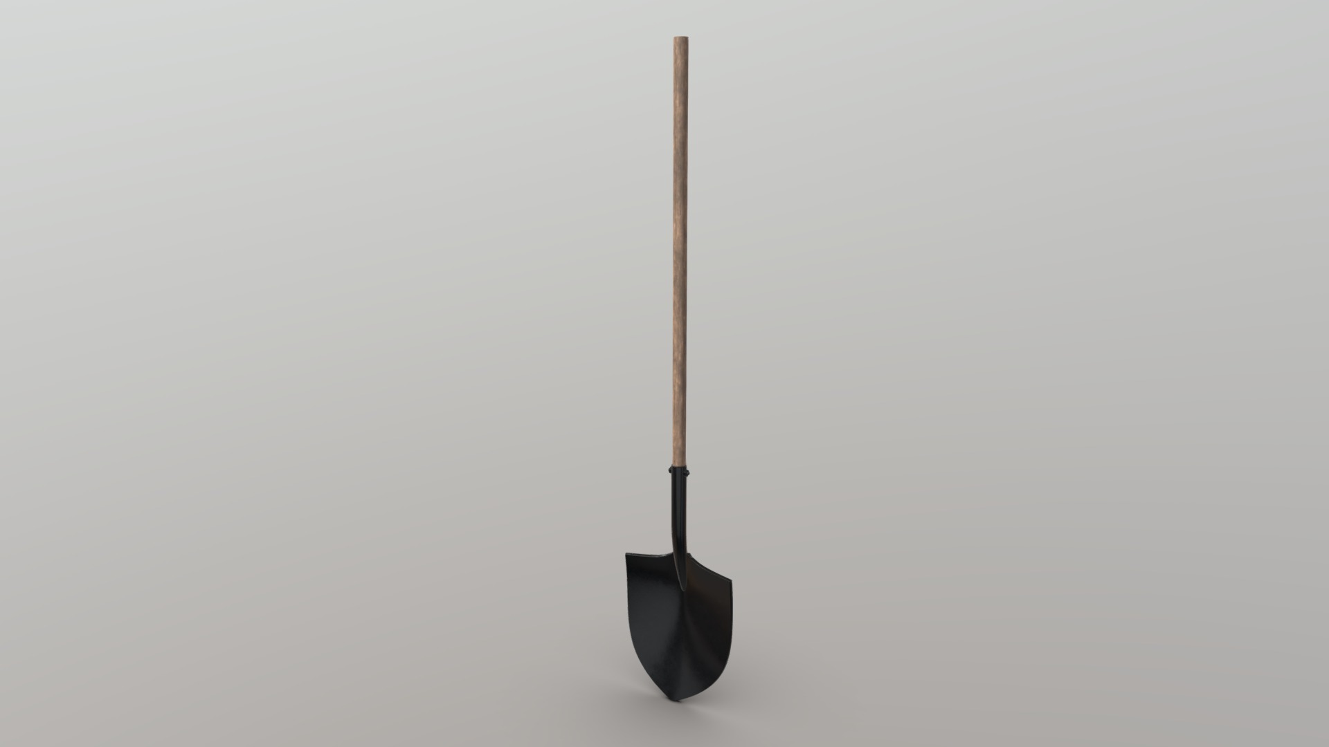 3D model Shovel - This is a 3D model of the Shovel. The 3D model is about a long pole with a stick attached.