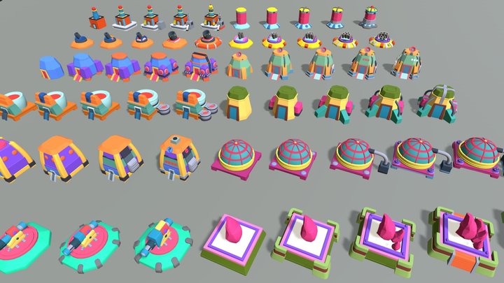Isometric Pack (Low poly - Game Asset) 3D Model