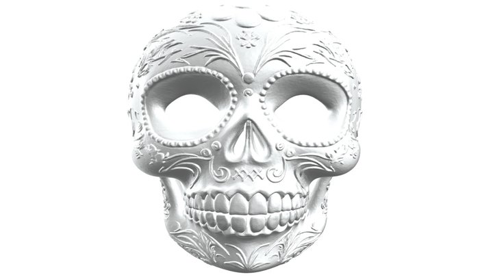 Ai-Day Of Dead Mask – Gratis 3D-model STL