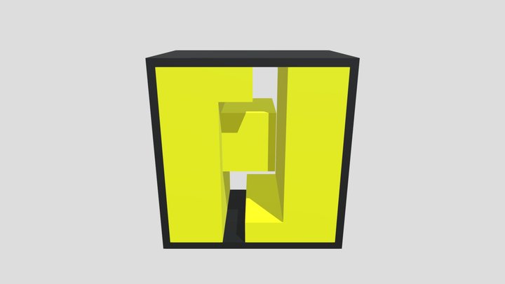 Geometry Dash Cube 3D Model