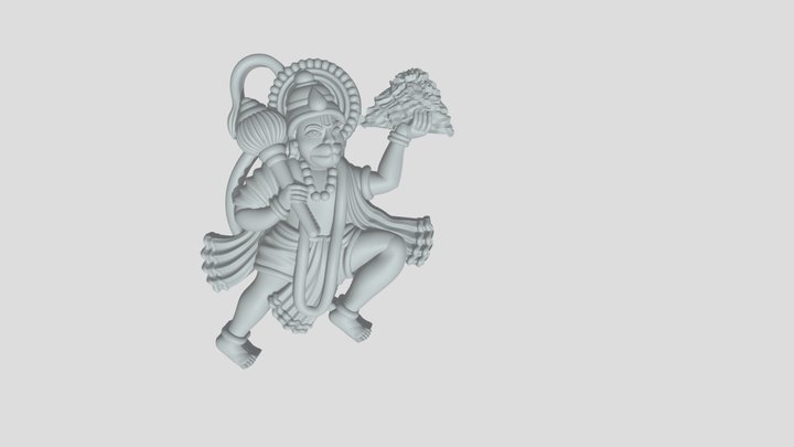 hanumanji pendant 3d file 3D Model