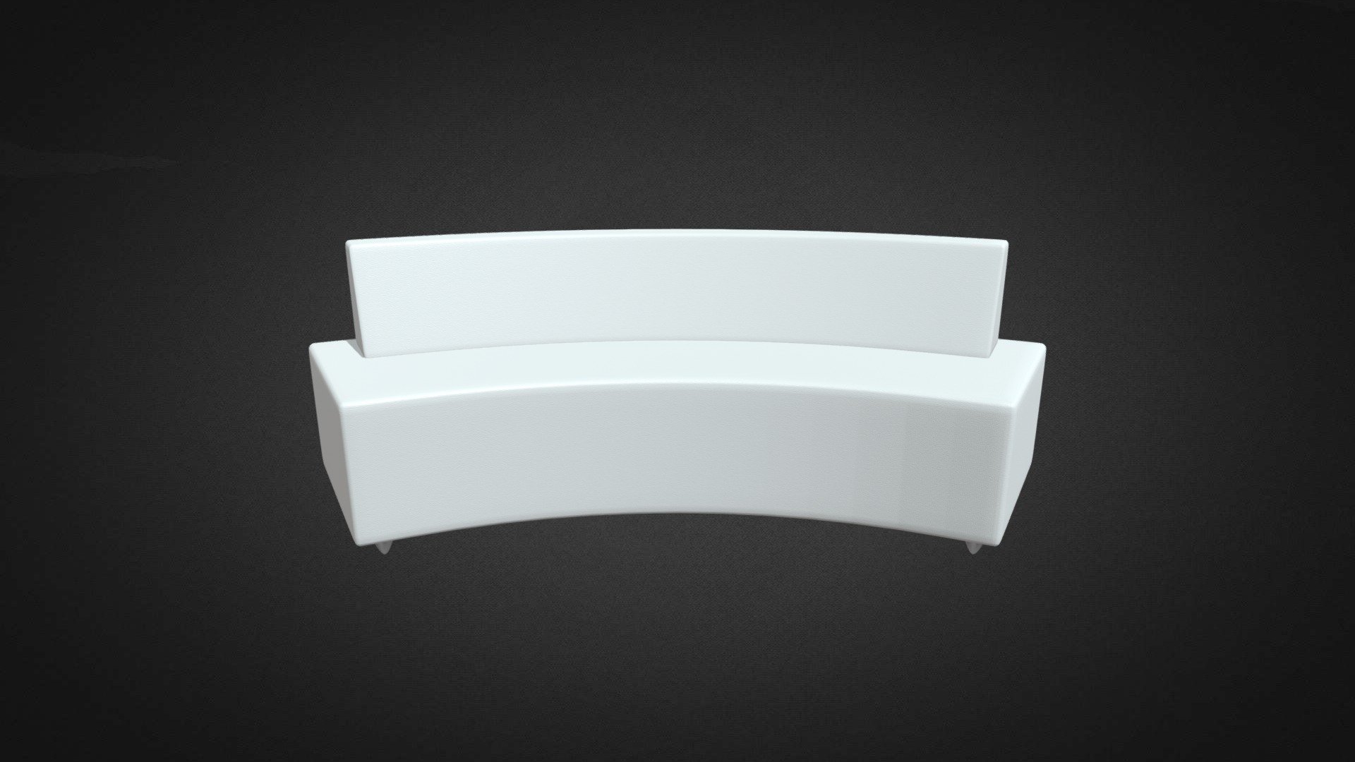 Curved Bench With Back Hire — Sketchfab embed 3D viewer
