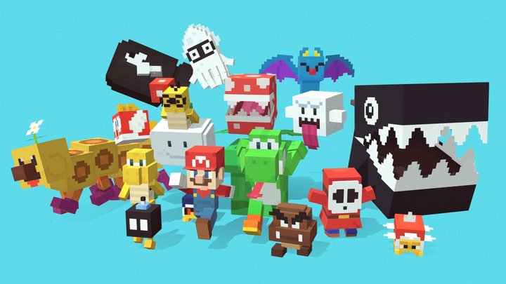 Low-poly Mario Universe 3D Model