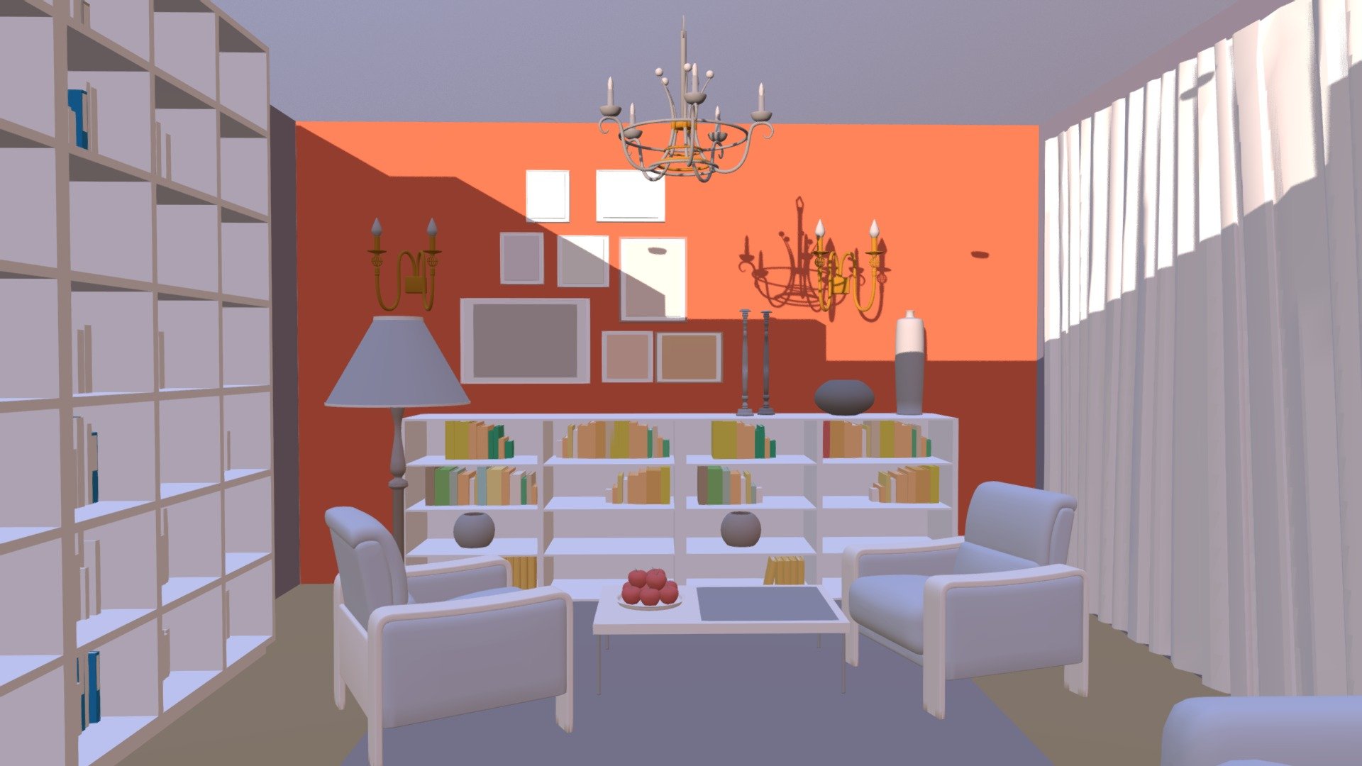 Living Room II - Download Free 3D model by Taranpreet (@Taranpreet