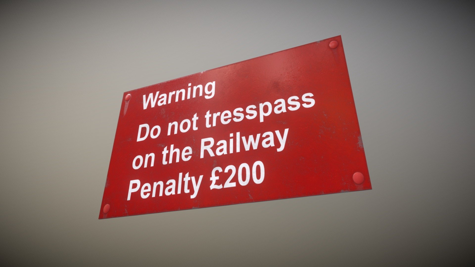 Railway Tresspass Sign - Texture Study