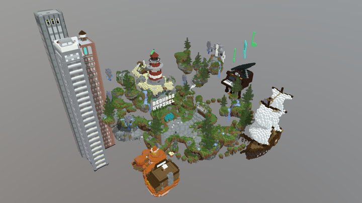 Hypixel's Bedwars Lobby 3D Model