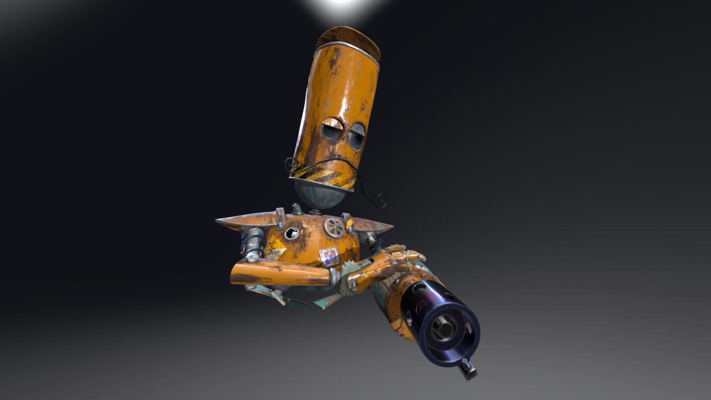 Robot Damaged - 3D model by hervier.mathieu [dd0523f] - Sketchfab