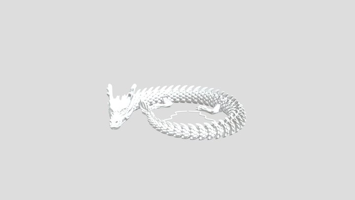中国龙 关节可活动 一体打印 免支撑sharkmodel 3D Model