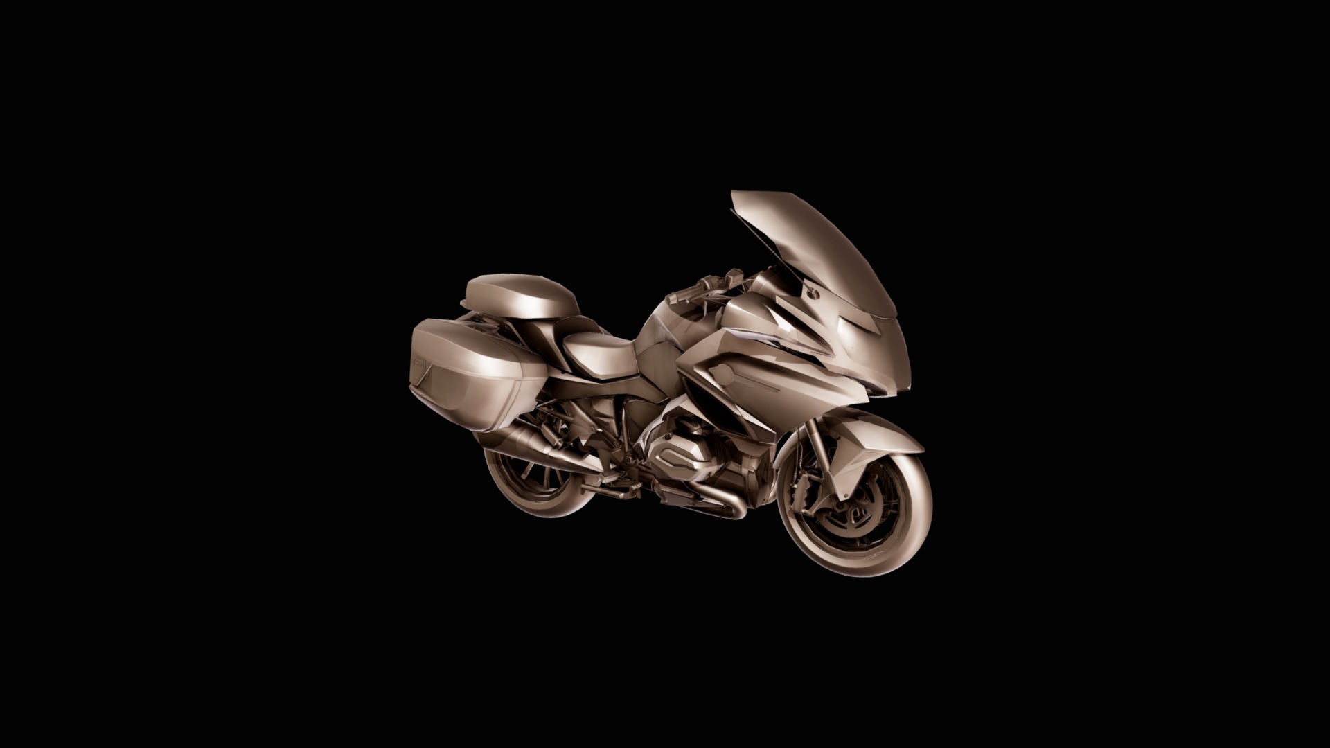 3D model BMW 1200 RT V1 - This is a 3D model of the BMW 1200 RT V1. The 3D model is about a motorcycle with a black background.
