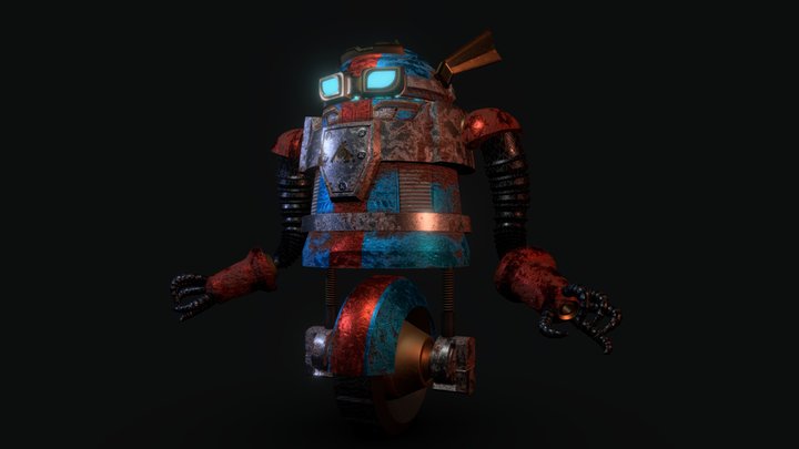 Scrappy the service bot 3D Model