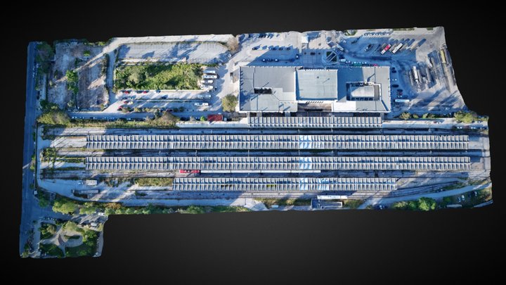 Railway Station Interactive Map (Θεσσαλονίκη) 3D Model