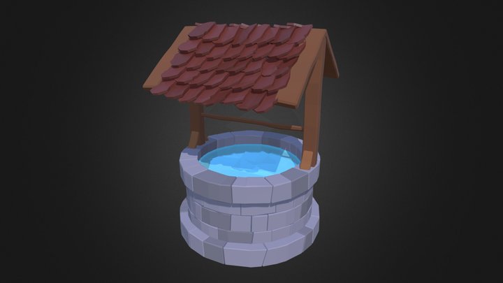 Low poly well 3D Model