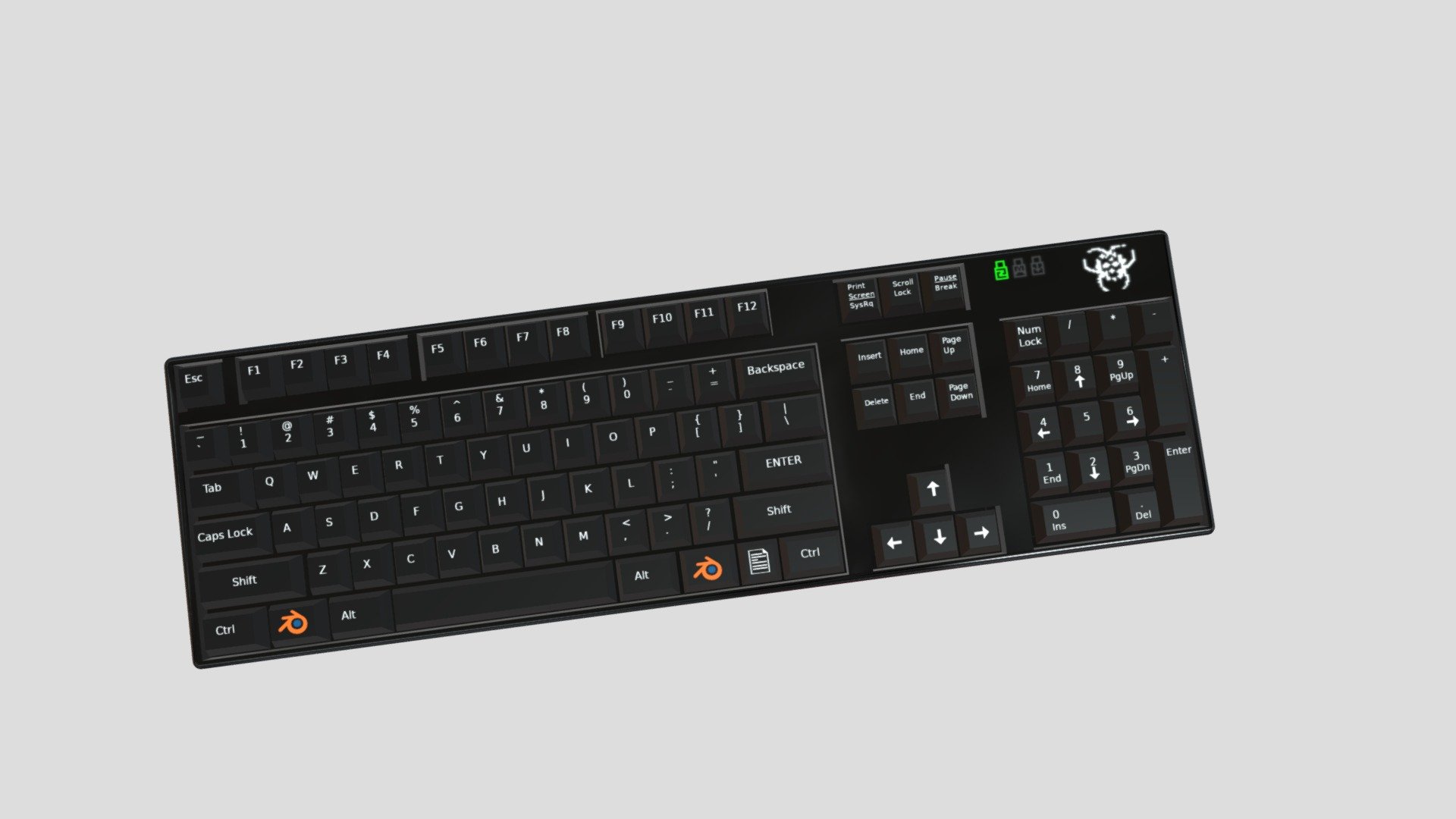 Computer Keyboard Download Free 3D model by Blender Classroom