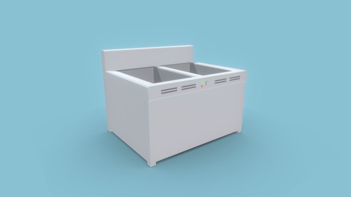 Low poly commercial deep fryer 3D Model