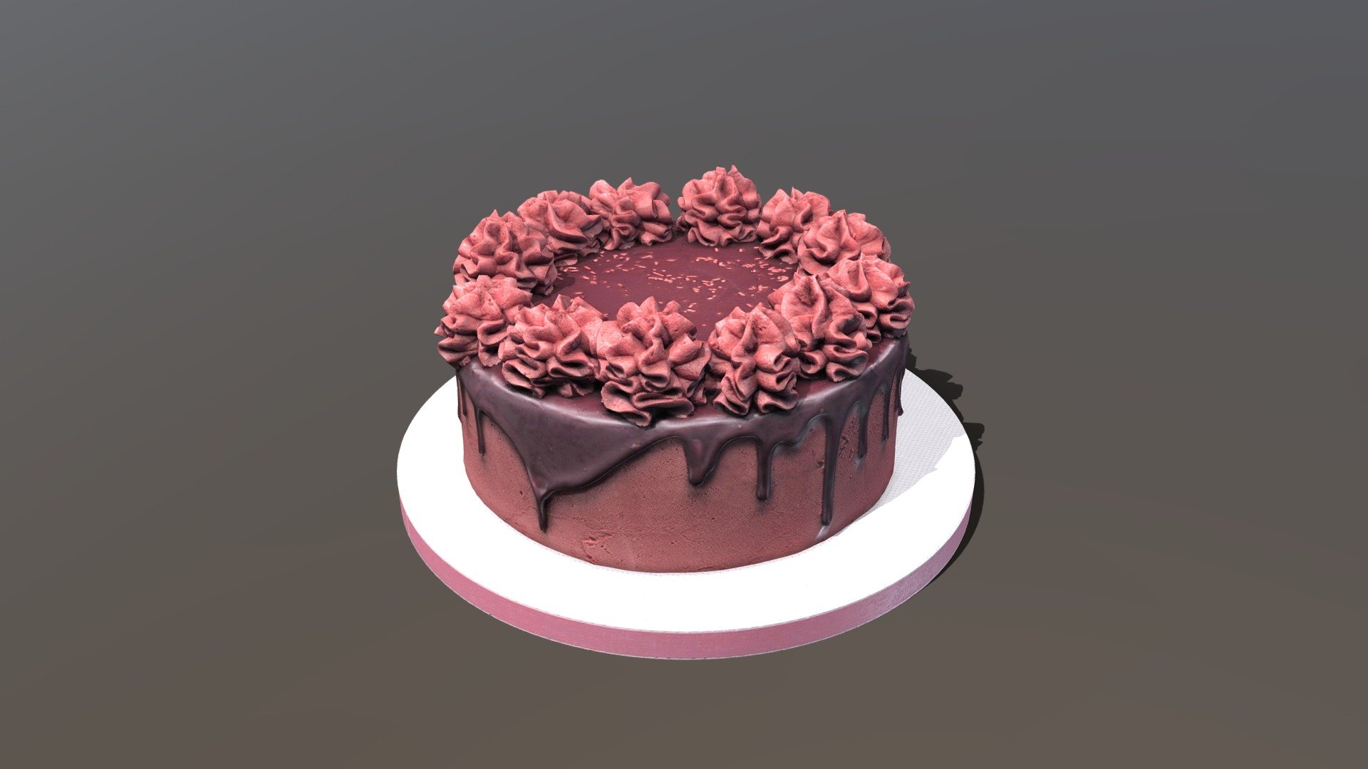 Red Velvet Gateau — Sketchfab embed 3D viewer
