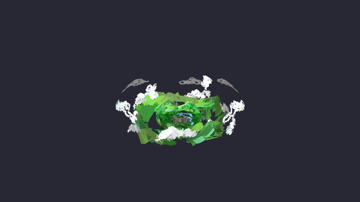 Solar punk unity 3D Model