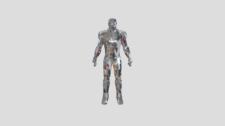 IRON MAN WITH BONE FOR BLENDER 3D Model