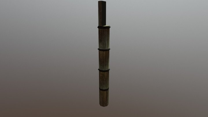 Canya de bambú 3D Model