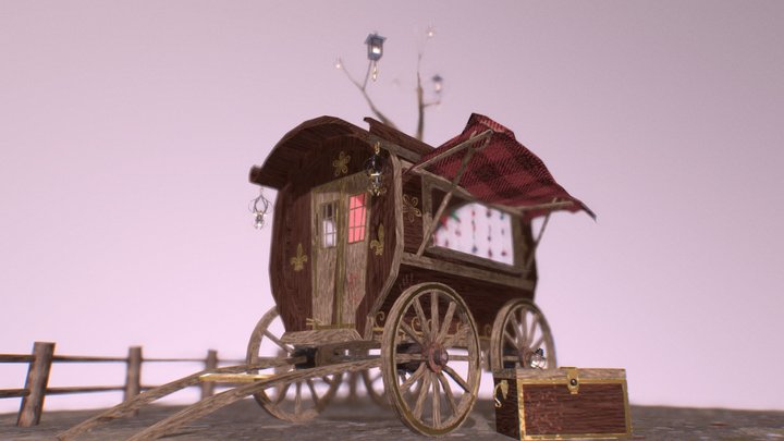 Gypsy Caravan 3D Model
