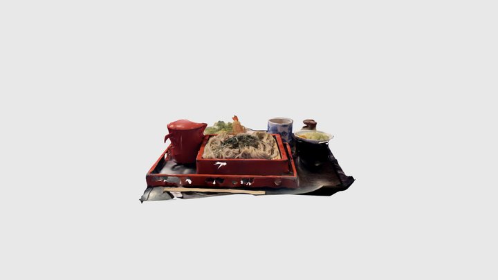 Soba and tempura 3D Model