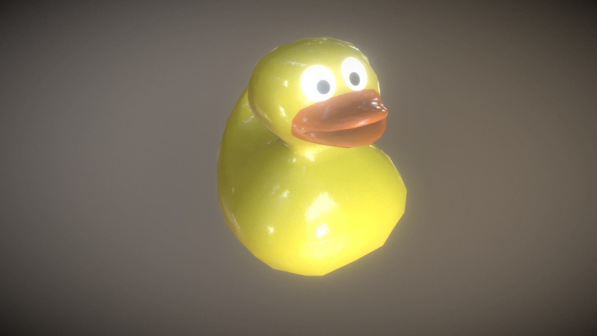 Game Ready Yellow Rubber Duck Toy low poly