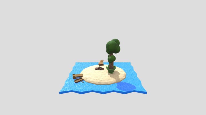 Mini Island 3D Model