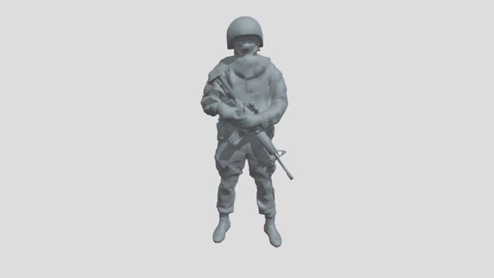 Lowpoly People Swat Soldier