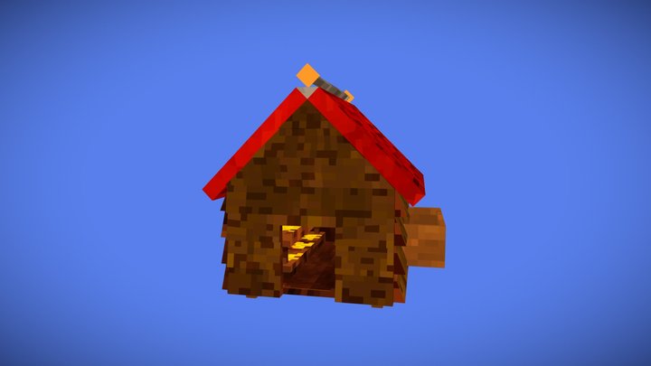 Pixel Chicken Coop 3D Model