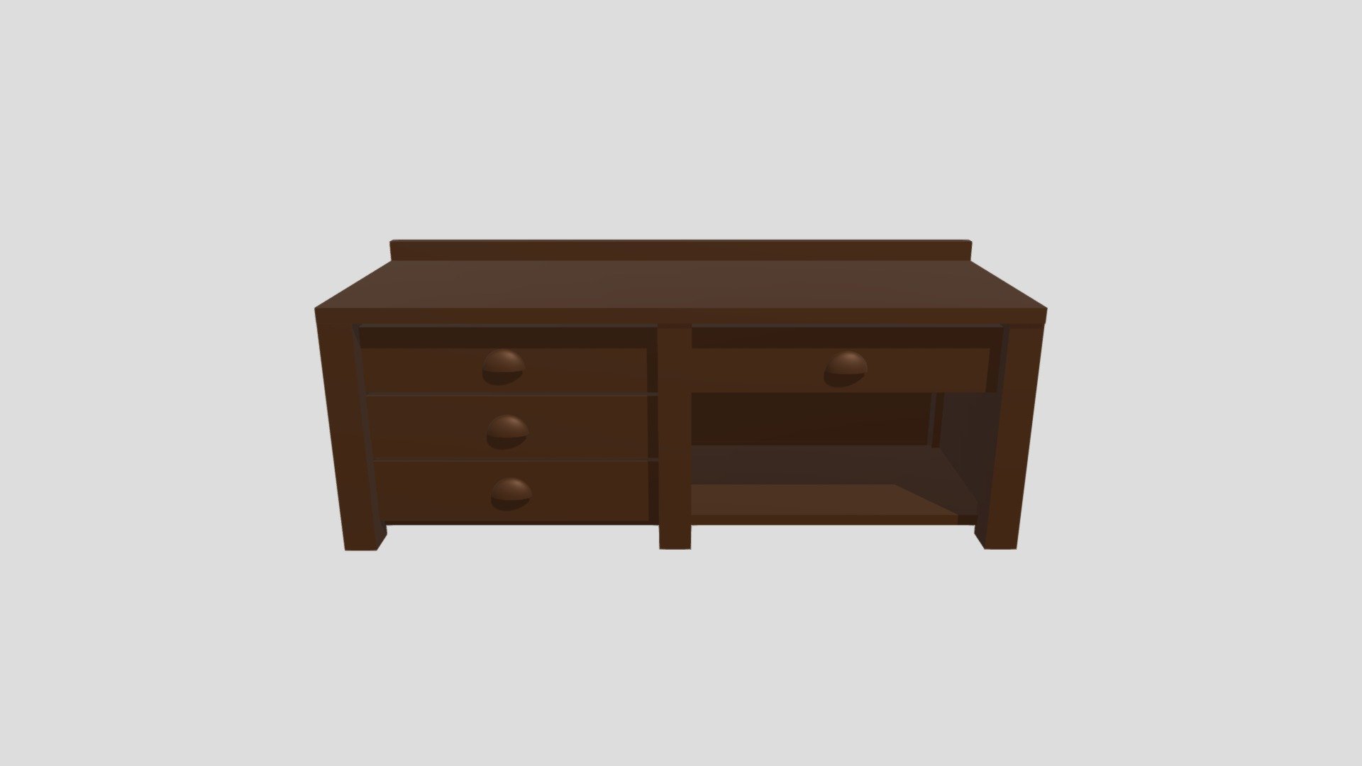 Computer Table - Download Free 3D model by Shivang Jindal ...