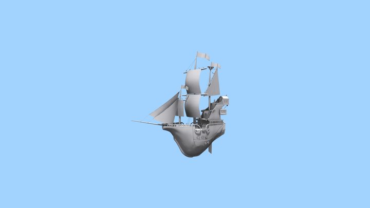 Merchant Ship For Pyrate 3D Model