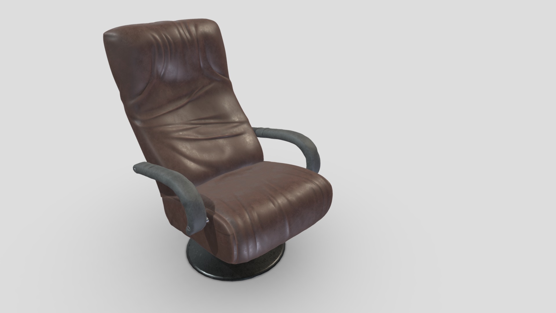 3D model Arm Chair 01 - This is a 3D model of the Arm Chair 01. The 3D model is about a brown leather chair.