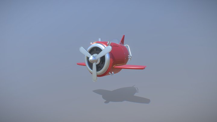 Stylized Aircraft 3D Model
