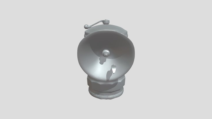 antique brass miner's lamp 3D Model