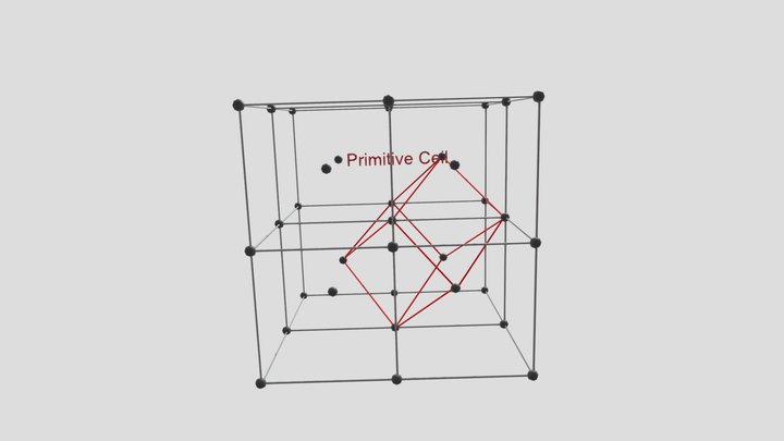 BCC Primitive Unit Cell 3D Model