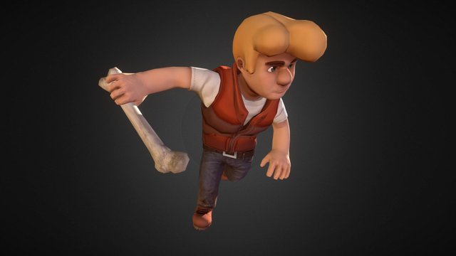 Some loser with a stick - Secret of Evermore Boy 3D Model