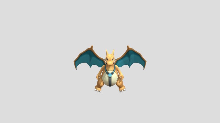 3DS - Pokemon Sun Moon - Charizard Glide 3D Model