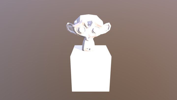 Monkey Head Sculpture 3D Model