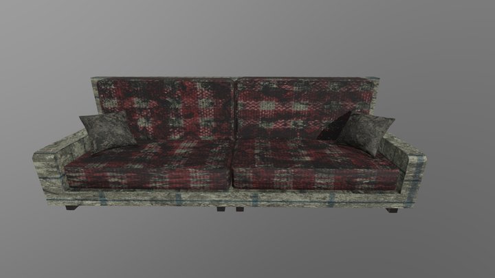 Dirty sofa / couch 3D Model