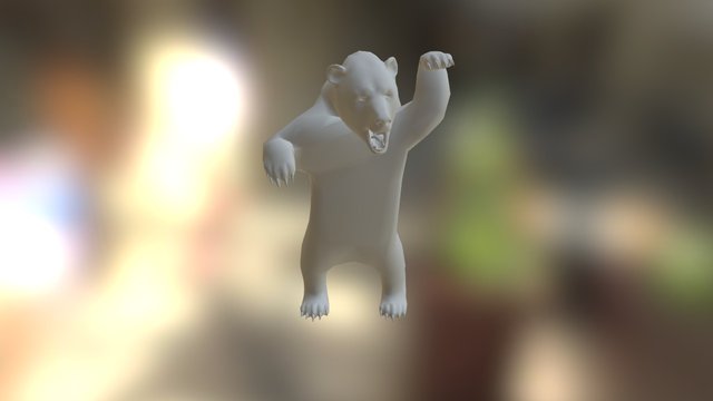 Bear Turned Into Stone 2 3D Model