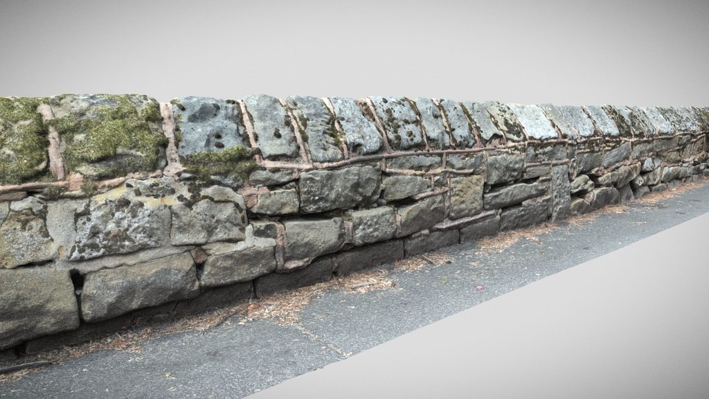 a moss covered stone fence scan 1