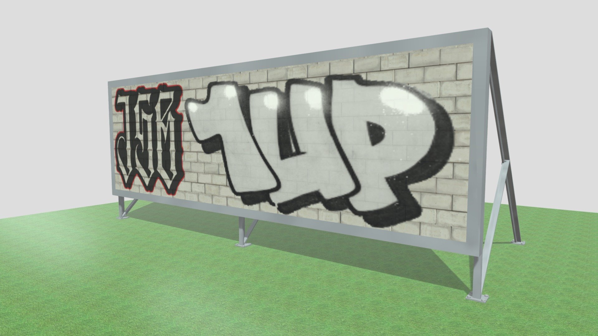 1UP Graffiti - Download Free 3D model by Dakta.Grower.Nzl [dd1d078 ...