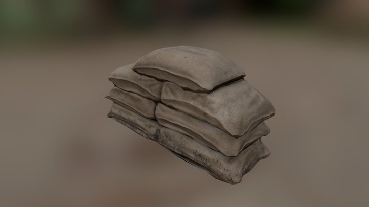 Wet Sandbags 3D Model