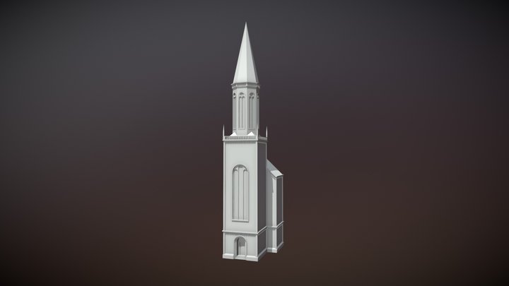 Protestant Salvator church - Concept 3 - Tower 3D Model