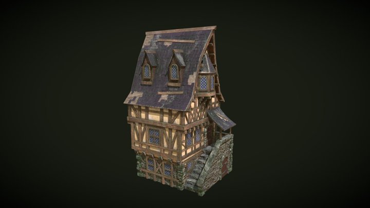 Townhouse 3 (now with dust) 3D Model