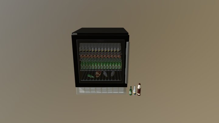 Fridge & beer 3D Model
