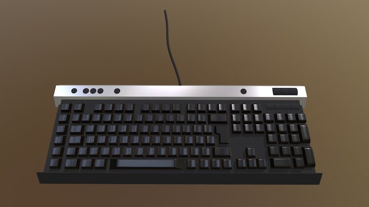Gaming keyboard No Branding 3D Model