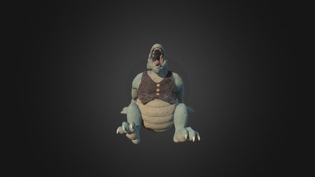 Yawning Dragon 3D Model
